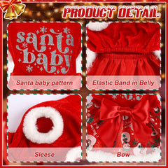 Vixpyzz L dog christmas dress color contrast highlights three-color set