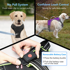 Vizbrite Light Up Dog Harness fully adjustable straps for a snug fit
