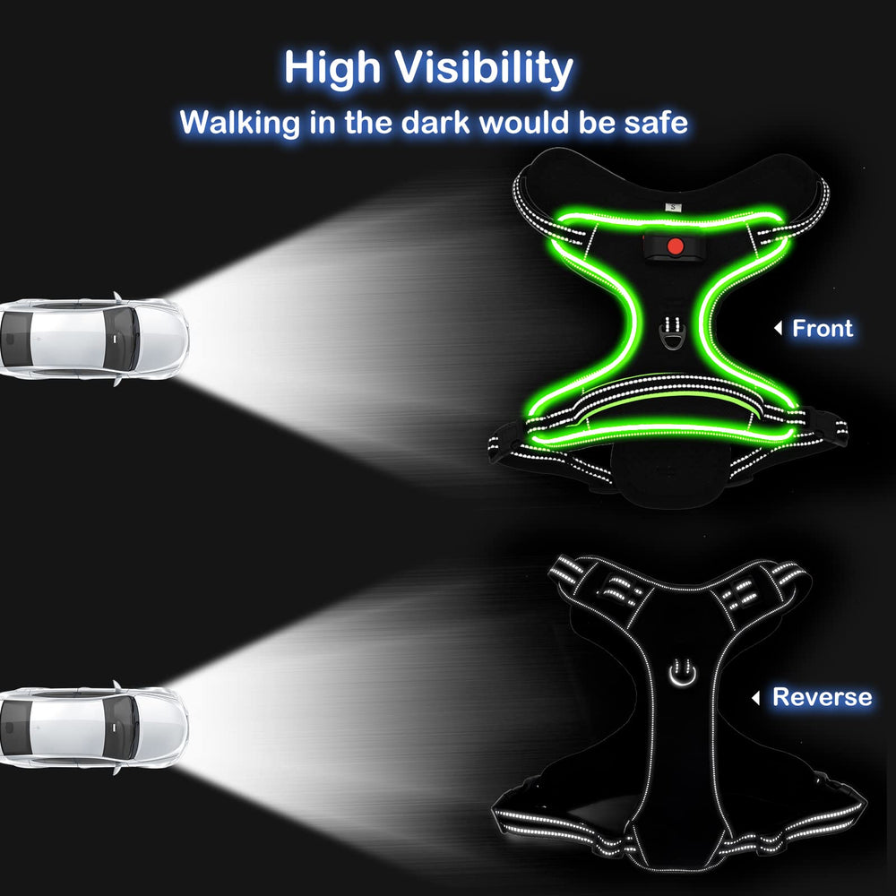 Vizbrite soft neoprene padding offers comfortable contact against your dog's chest.