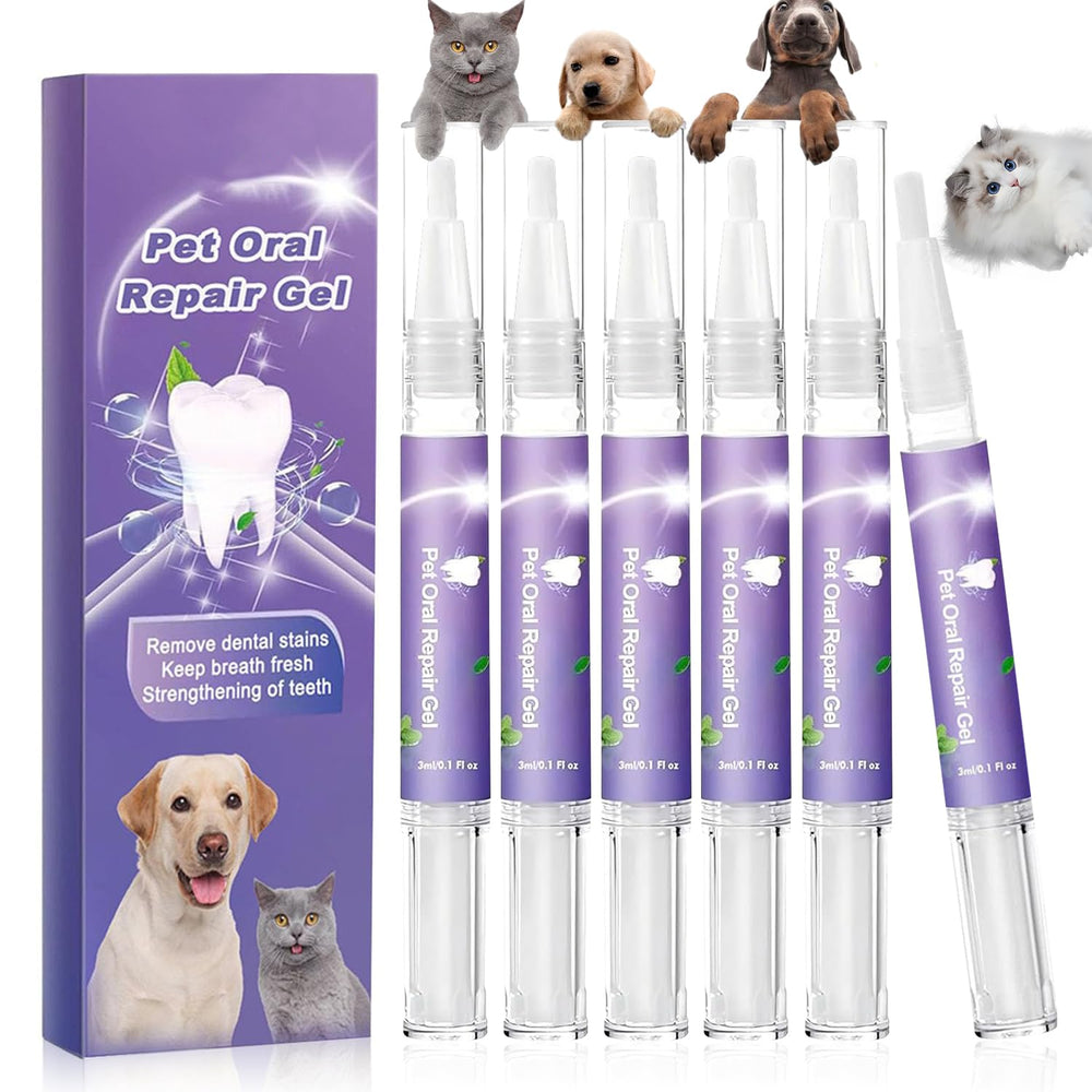 Vizela 6pcs Pet Oral Repair Gel packaging ready for at-home dental care