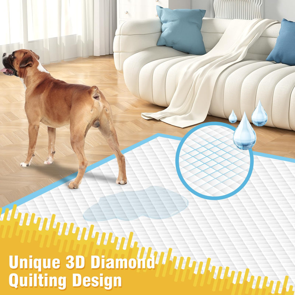 VJJ extra large doggie pad with highly absorbent core for mess control.