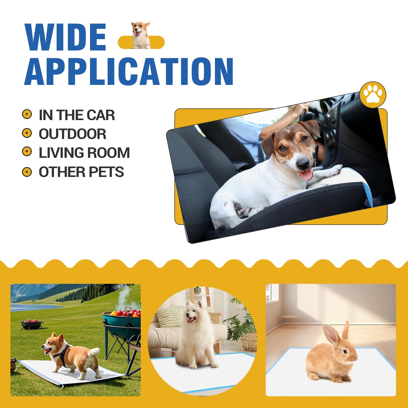 VJJ extra large doggie pad in home training scenario for pets.