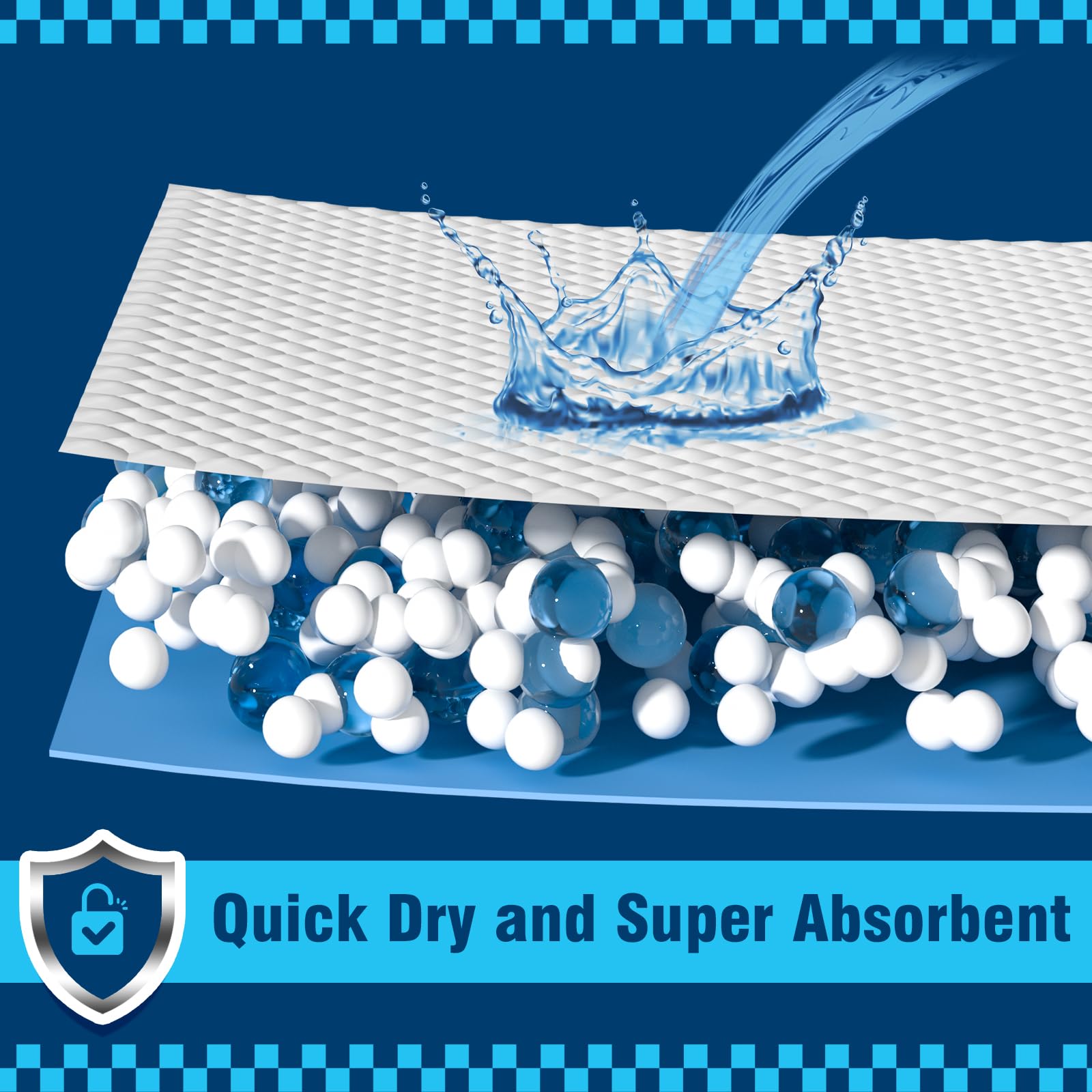 VJJ Puppy Pads XL 50-count-pack highlights cost-effective supply.