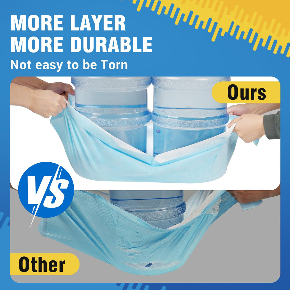 VJJ Puppy Pads XL tear-resistant-bottom showing durable floor protection.