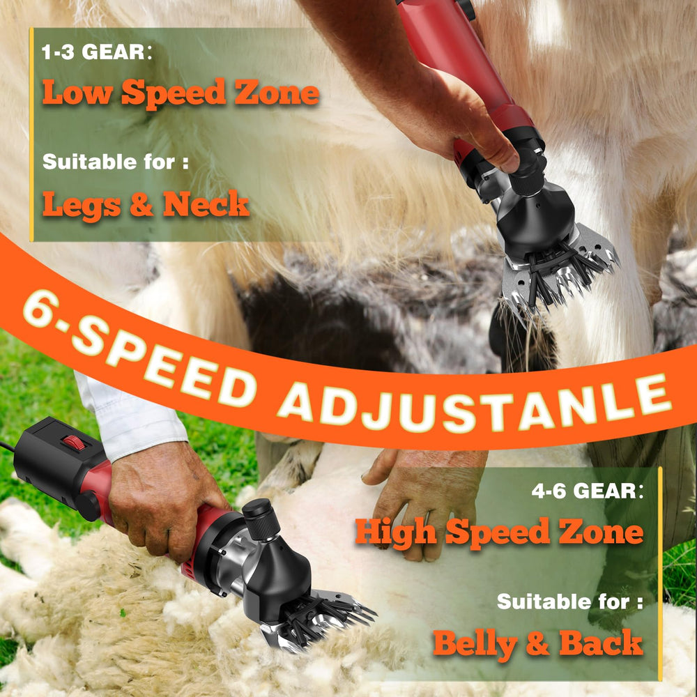 Vkdemer Sheep Shears head with dustproof vents supports cooler operation.