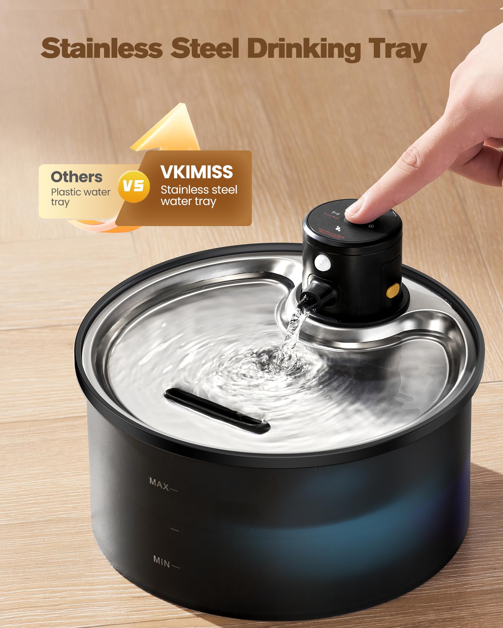 VKIMISS detachable pump enables thorough cleaning.