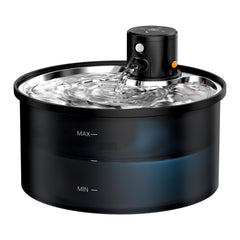 VKIMISS wireless cat water fountain front view shows cordless setup for flexible placement and hydration.