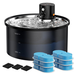VKIMISS wireless cat water fountain assembled for flexible home placement.