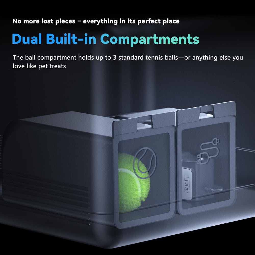 VKL Auto-Stop on Obstacle feature protects pets and surroundings during play.