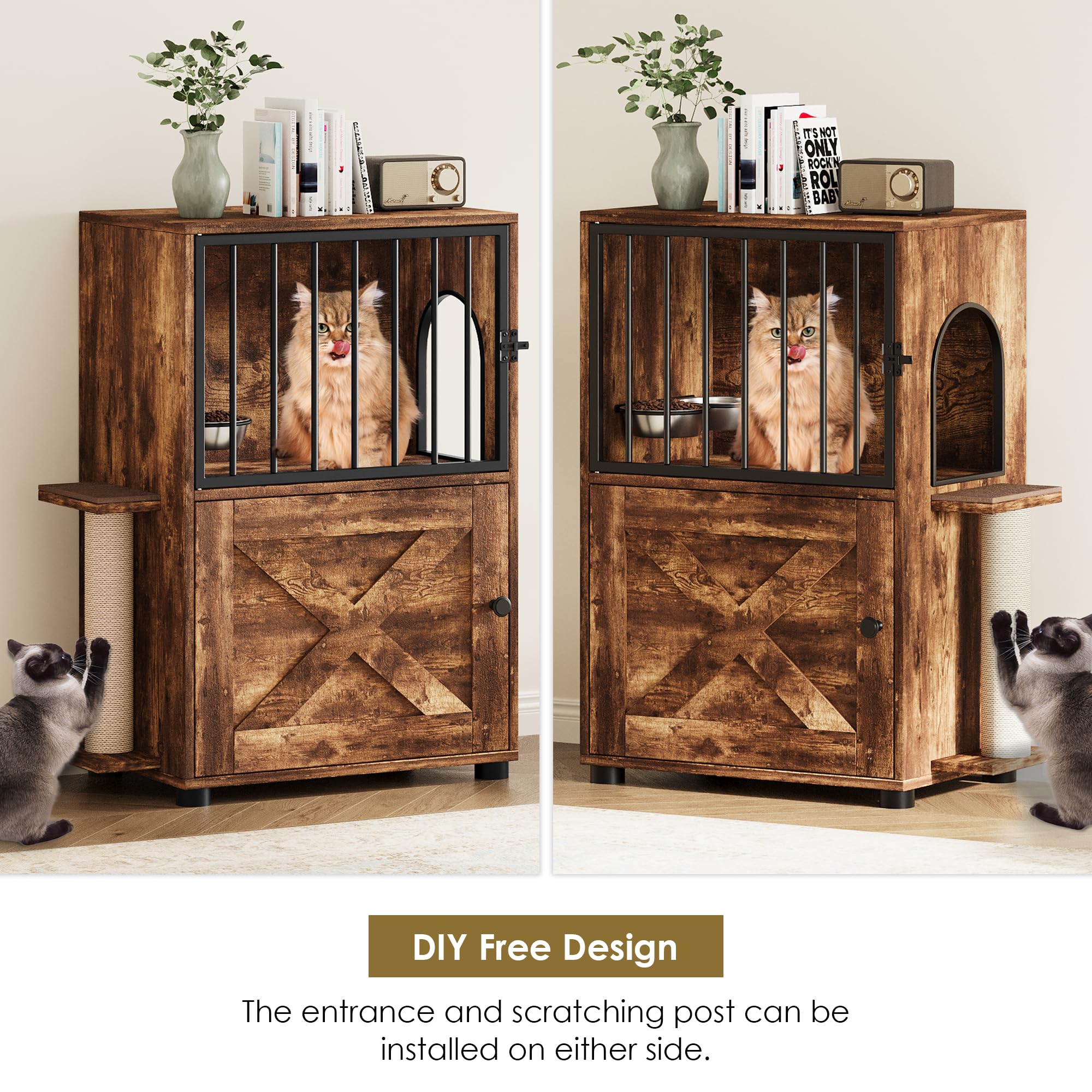 VKTO wooden stand supports feeding, storage, and play in one unit.