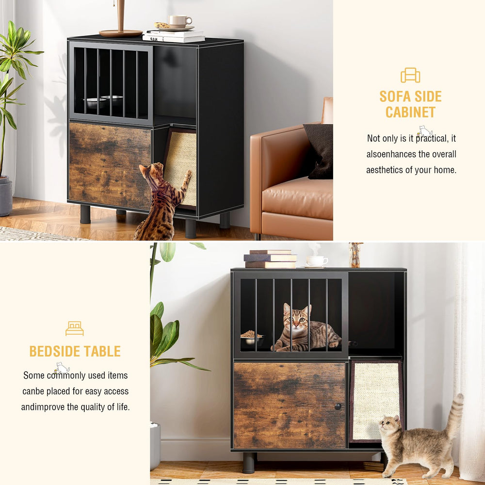 VKTO elevated stand with two stainless pots supports comfortable feeding height