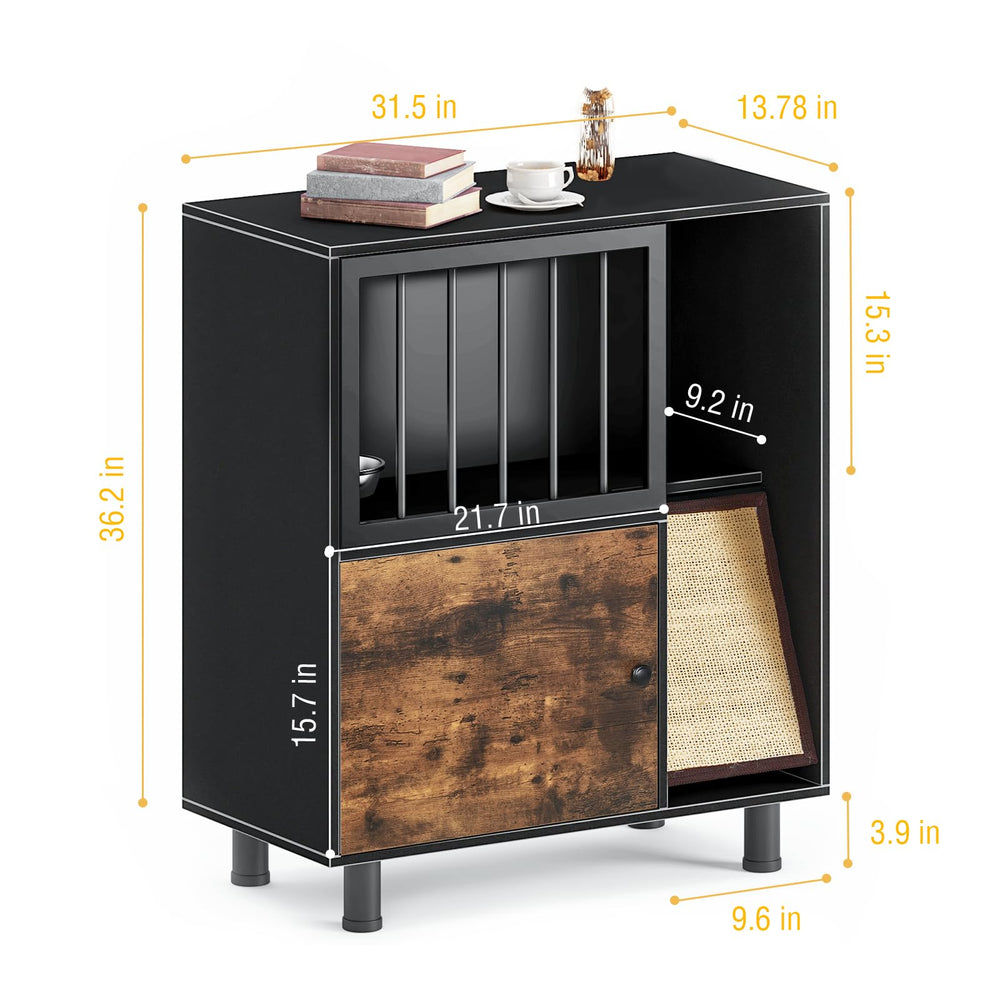 VKTO vintage black furniture finish complements modern interiors while protecting feeding essentials