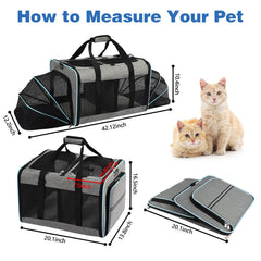 VKYSTAR expandable sides provide extra interior space for pets at home or travel.