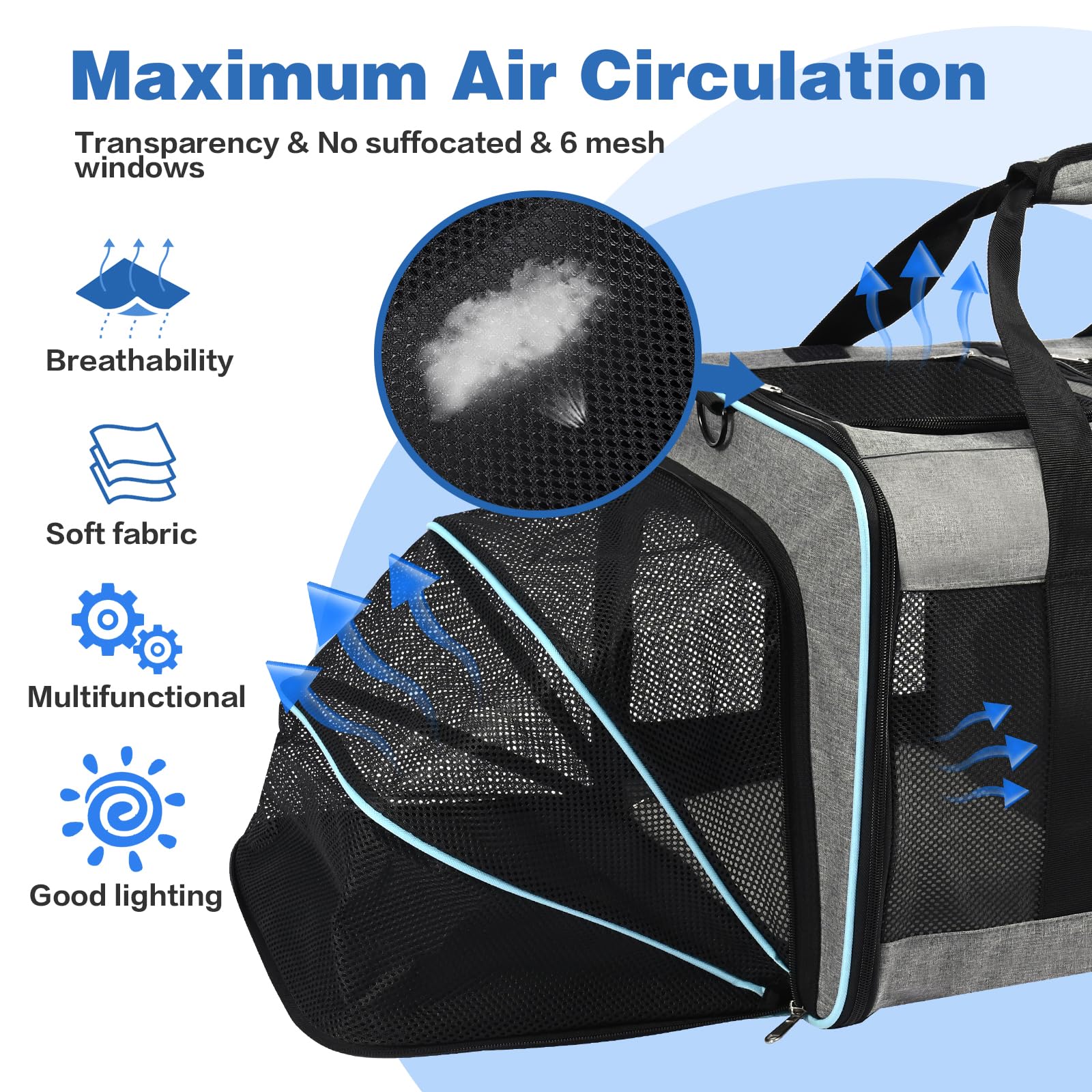 VKYSTAR built-in safety rope helps prevent tipping during movement.