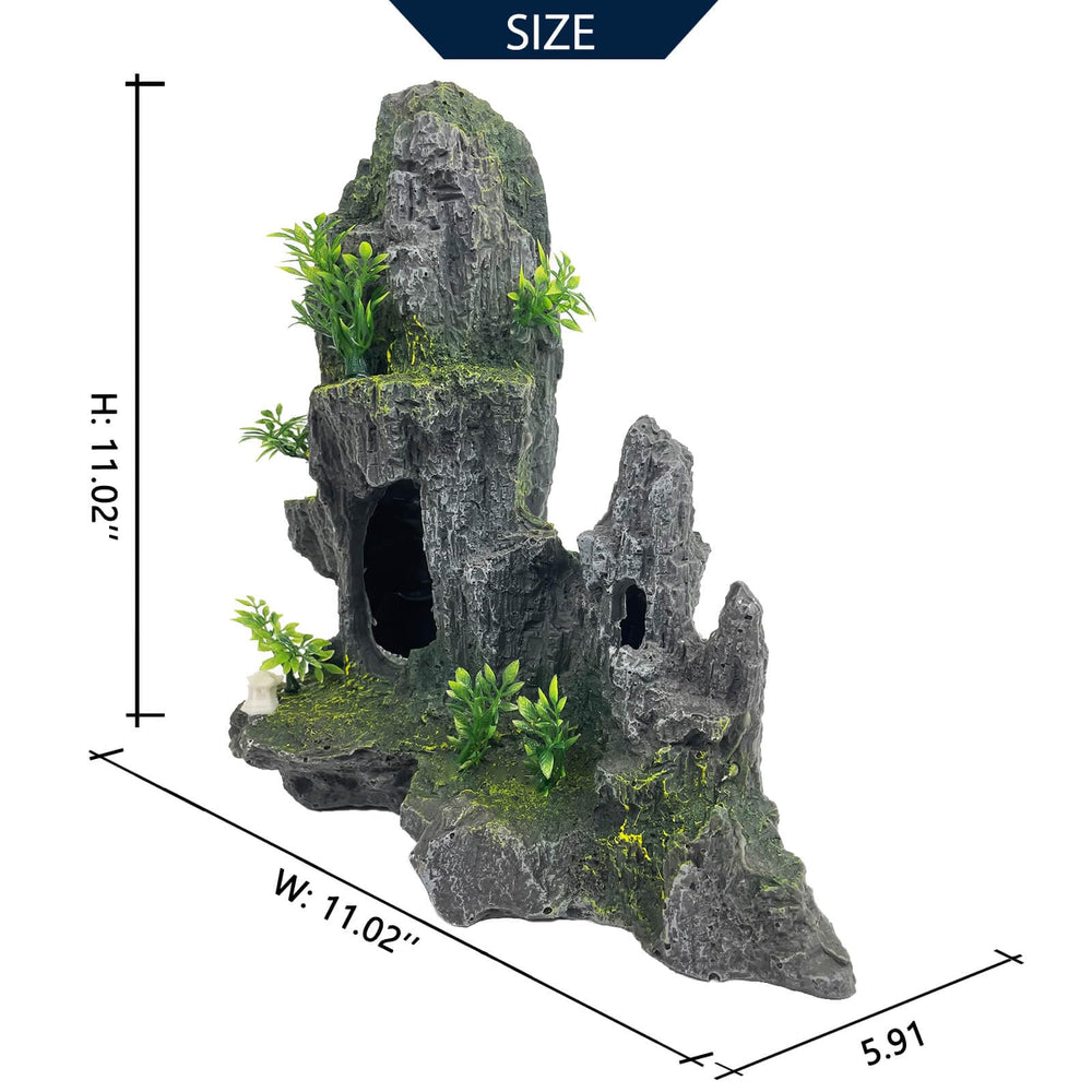 VMCN extralarge with plants side view complements tank landscaping