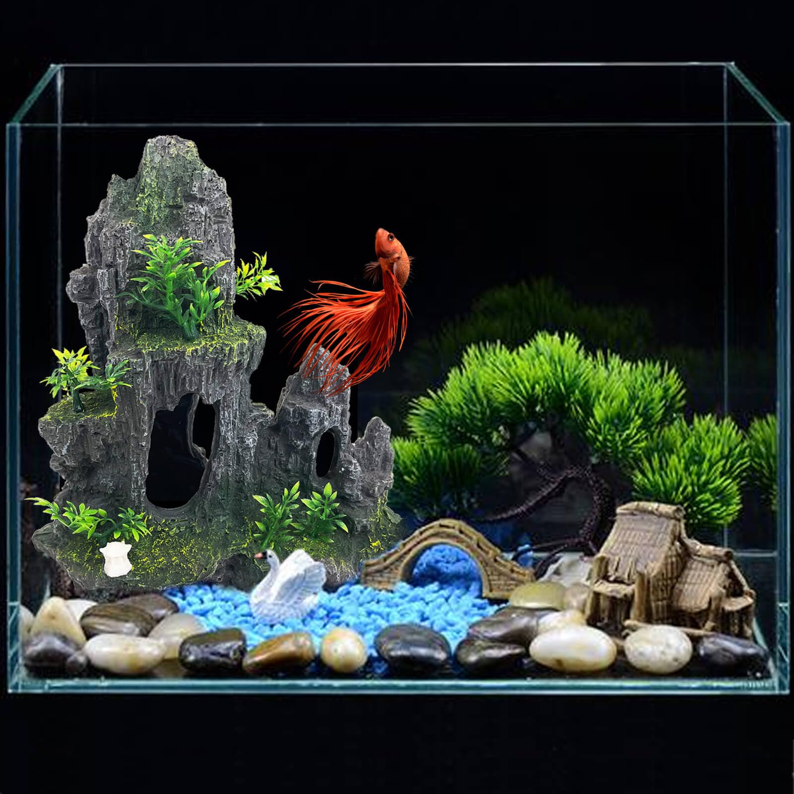 VMCN extralarge tank landscape scene elevates aquarium aesthetics