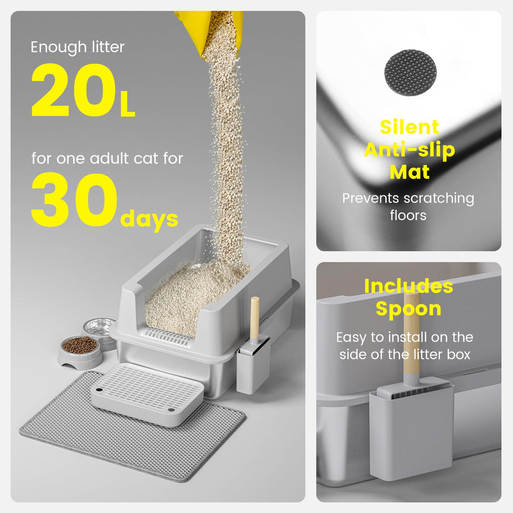 VNAKIO 23.6 by 16 by 12-inch dimensions for spacious cat housing.