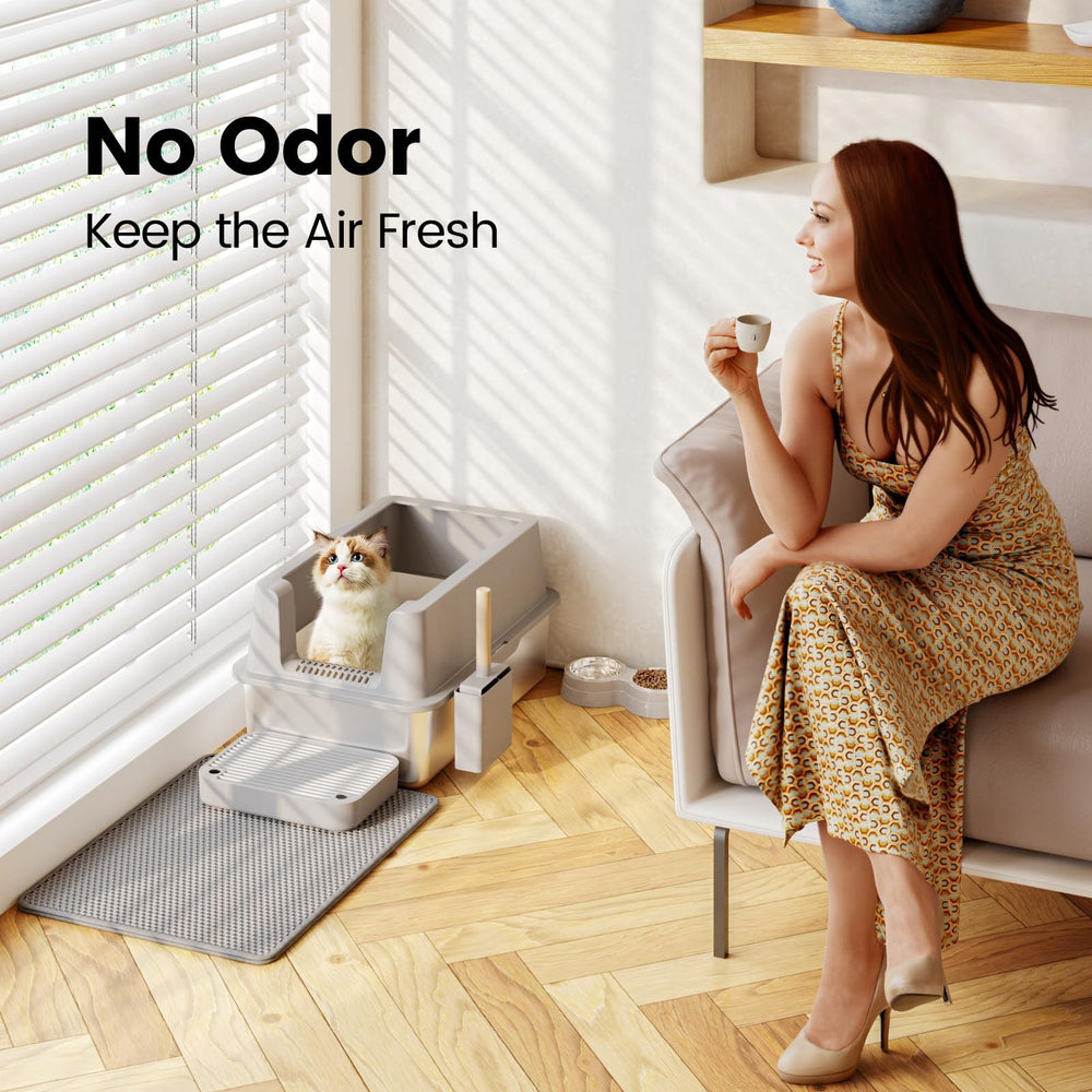 VNAKIO elevated design supports easy access for kittens to seniors.