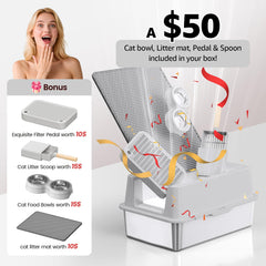 VNAKIO cat litter box lid close-up highlighting durable lid and rust-resistant surface.