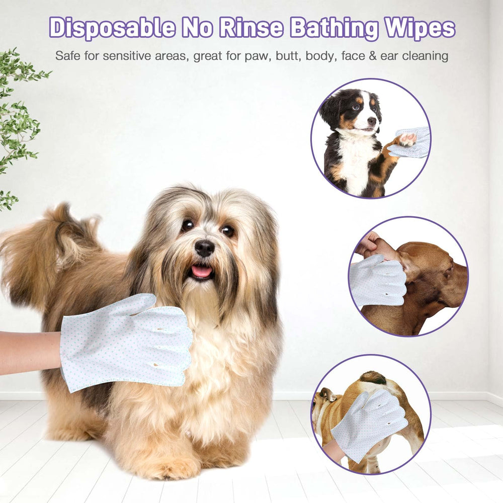 VoagLuk wipes deodorizing action shown for fresh-smelling pets.