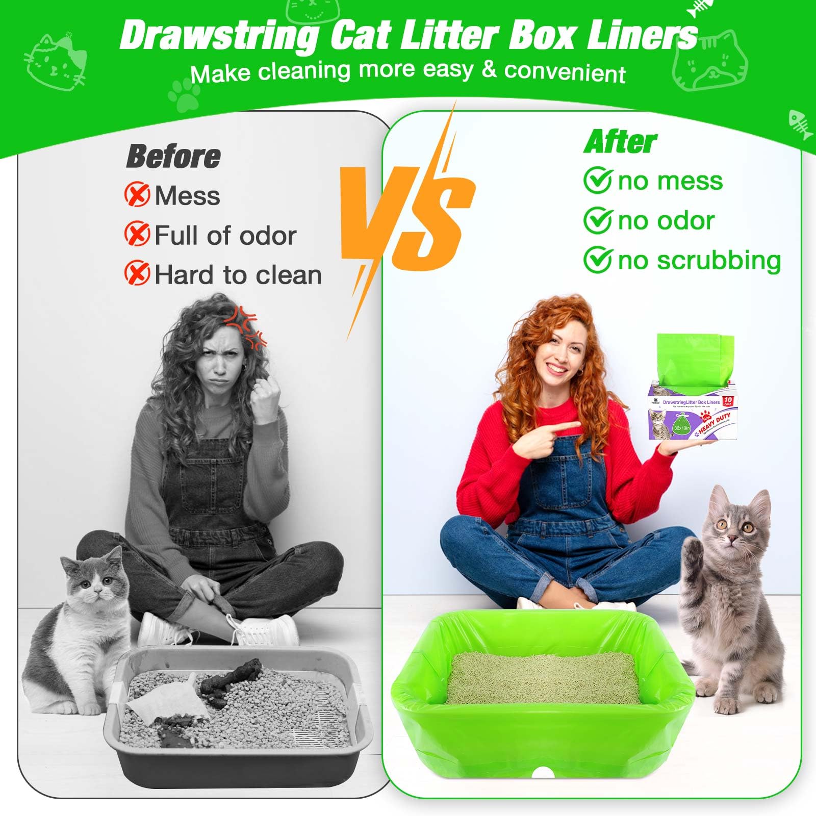 VoagLuk green opaque bags provide privacy during disposal.