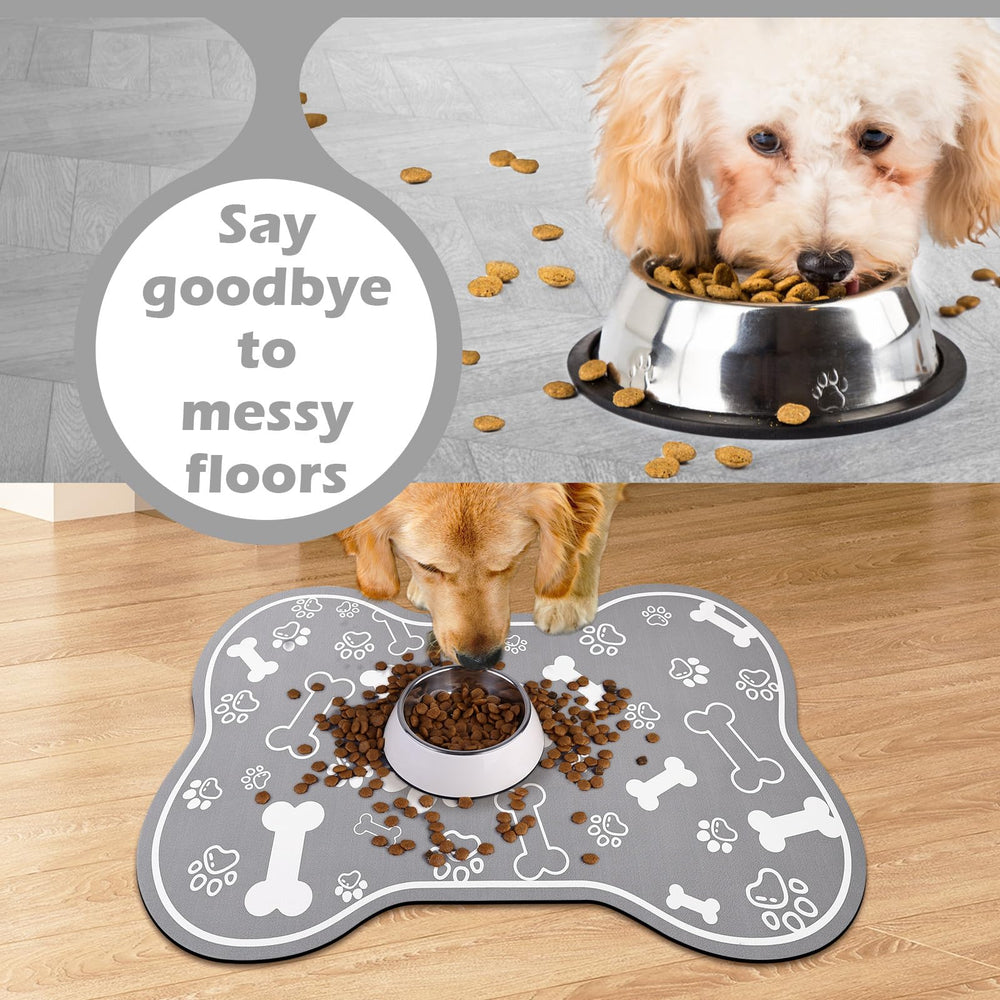 Voanos dog-cat food mat easy-clean surface suitable for wipe or machine wash