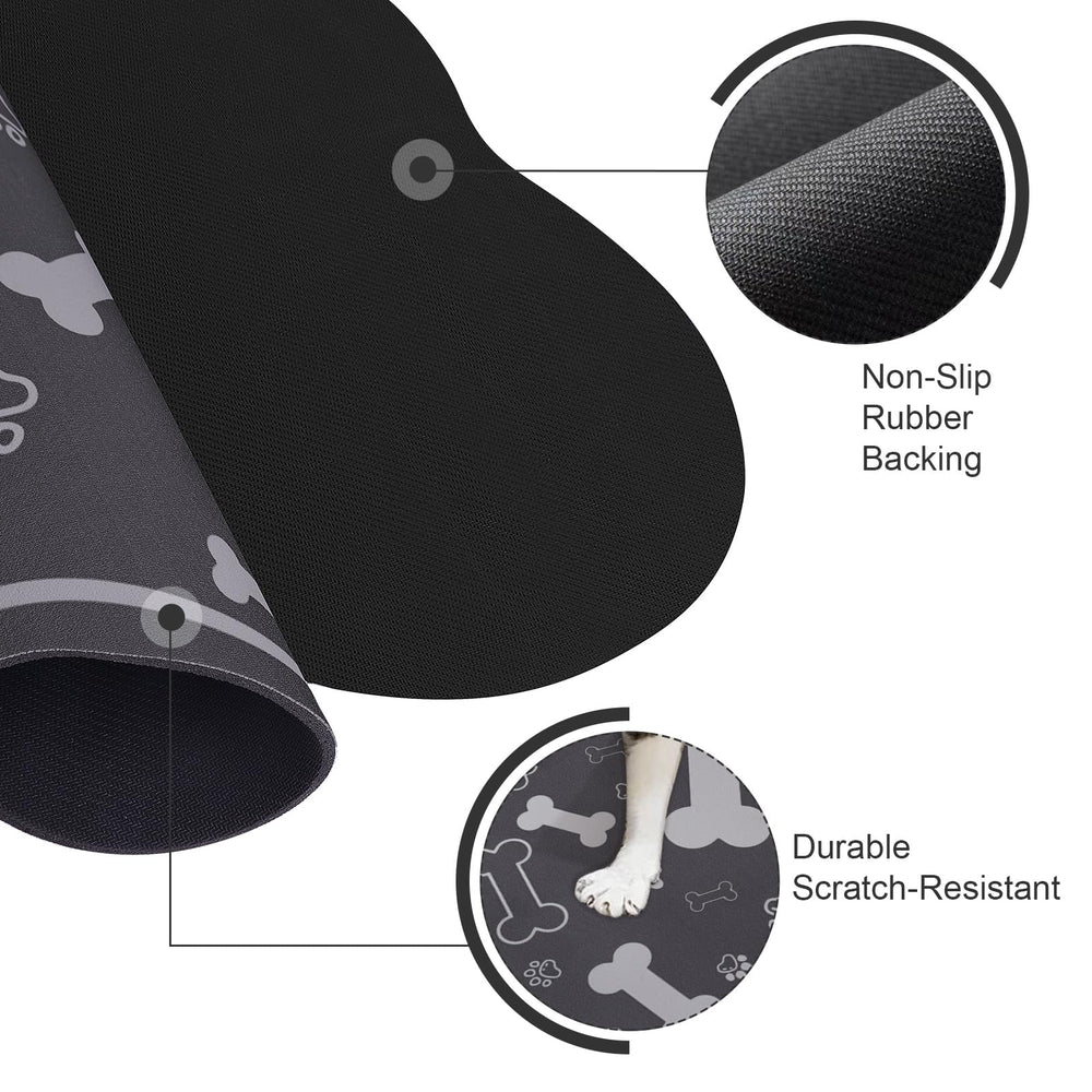 Voanos non-slip rubber-backed mat stays in place for tidy mealtimes
