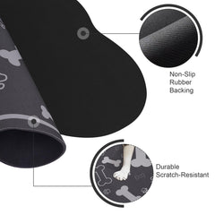 Voanos non-slip rubber-backed mat stays in place for tidy mealtimes