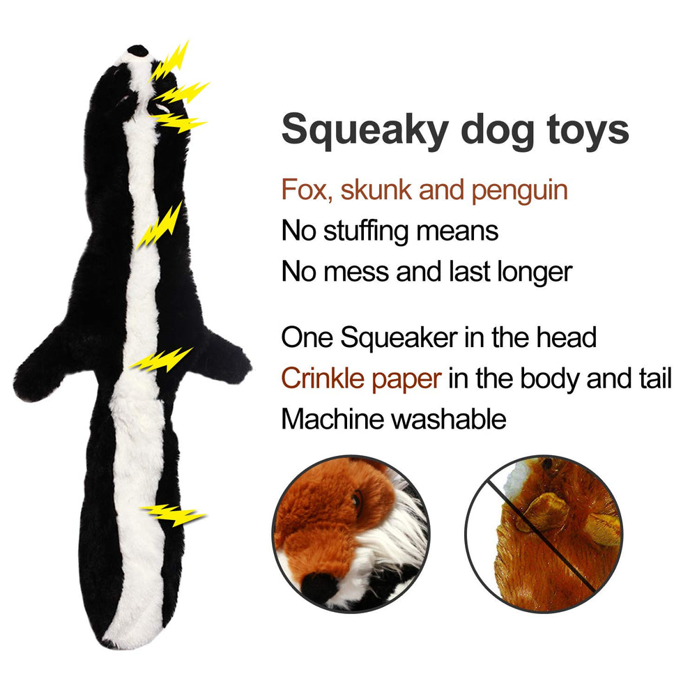 VOBRAMY Sesyomr skunk 18 inch plush toy with squeaker for active play