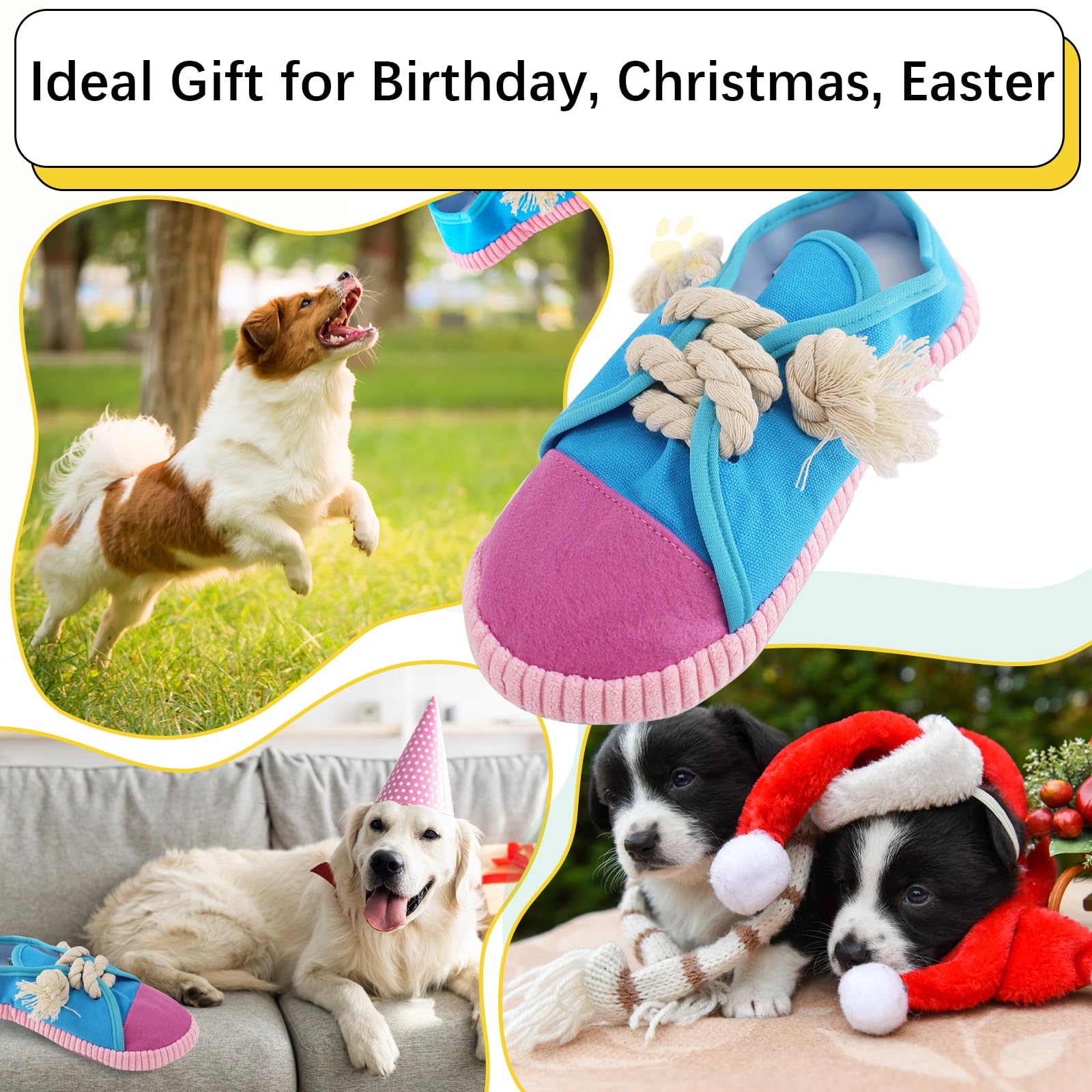 Vocheer squeaky shoe blue, machine washable for quick cleanup