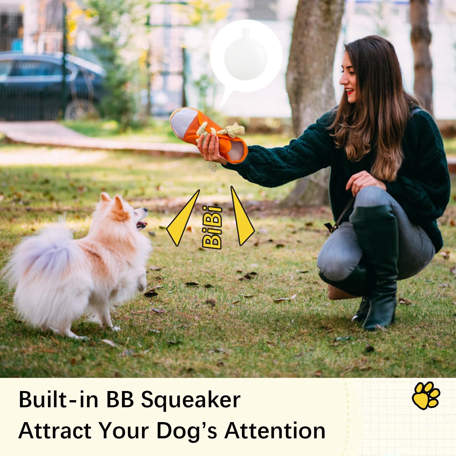 Vocheer interactive dog toy with squeaker engages dogs and reduces boredom