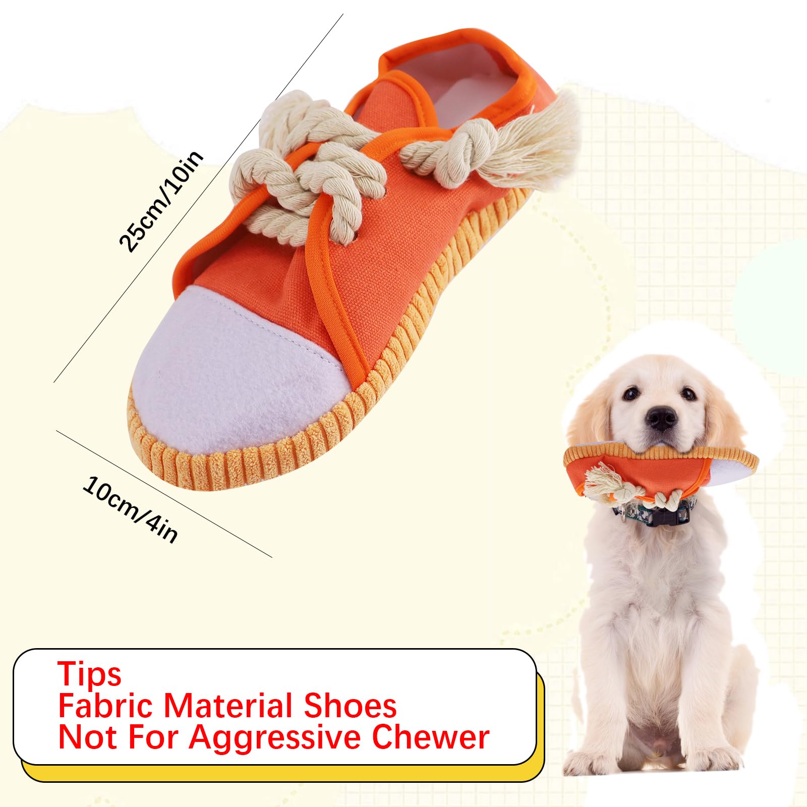 Vocheer shoe-replacement dog toy orange helps protect shoes by redirecting chewing