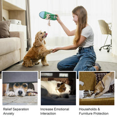 Vocheer plush canvas chew toy in green soothes teething and keeps puppies engaged.