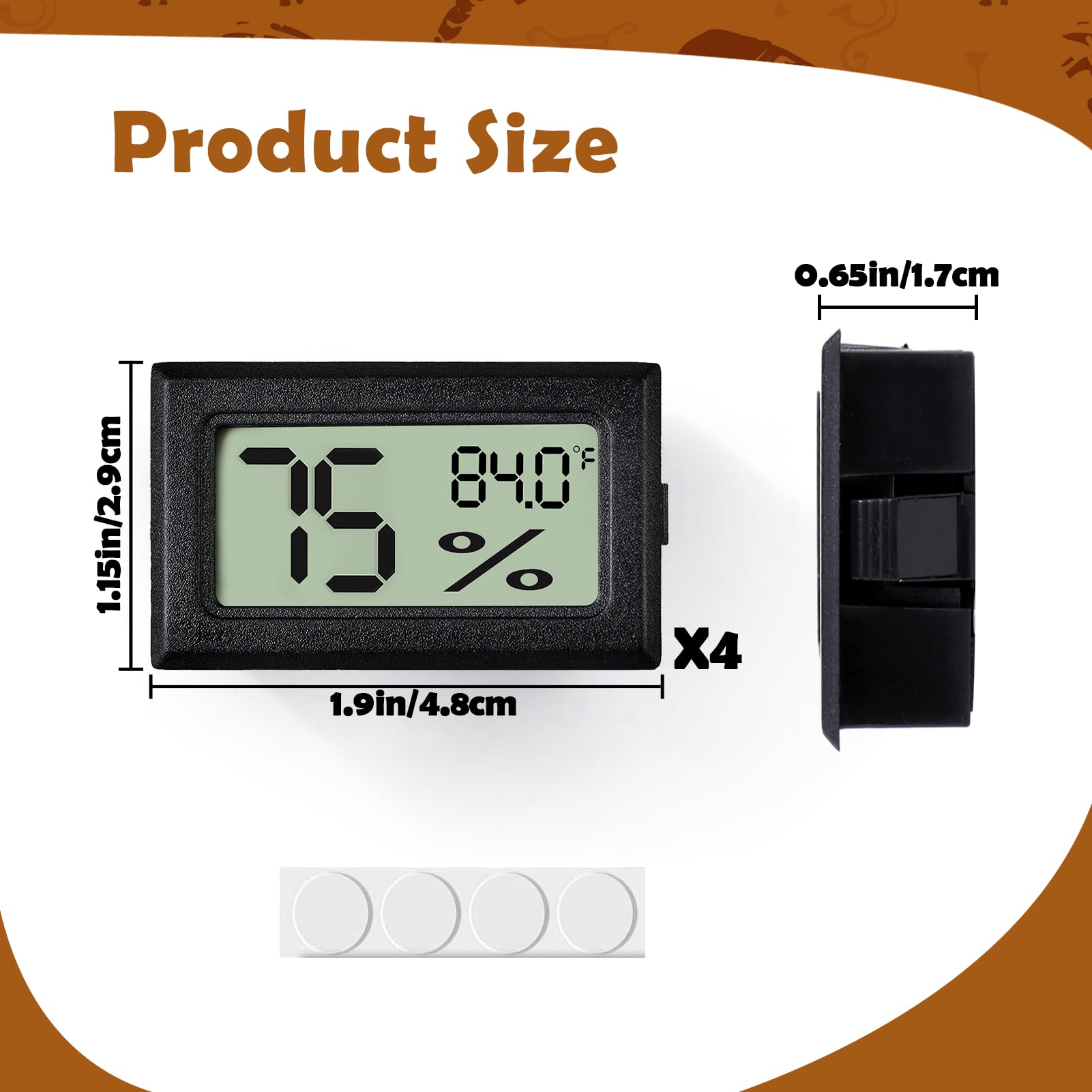 Vodolo digital adhesive mount keeps sensors fixed in tanks for tidy setups.