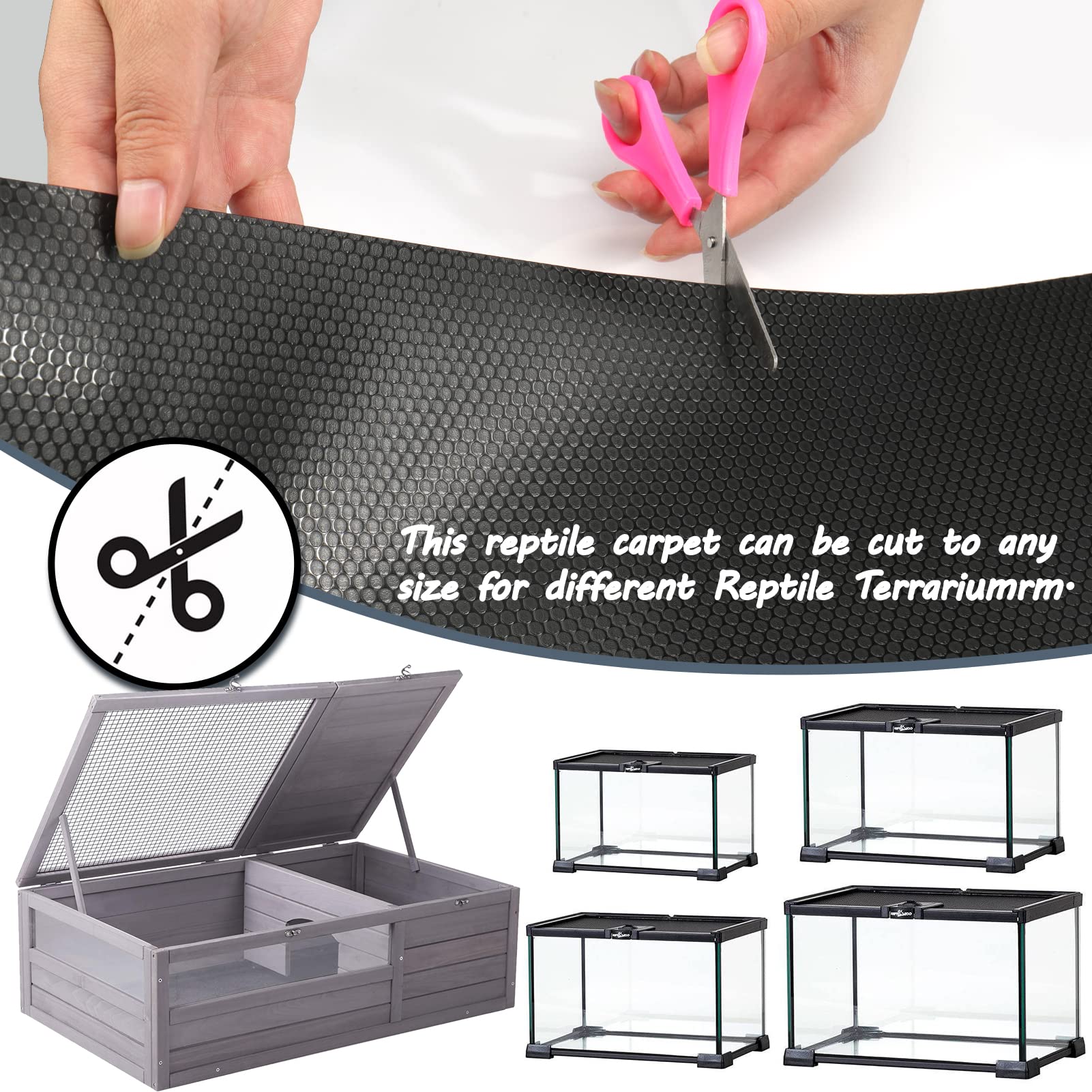 Vodolo multi-reptile compatibility mat fits various tanks