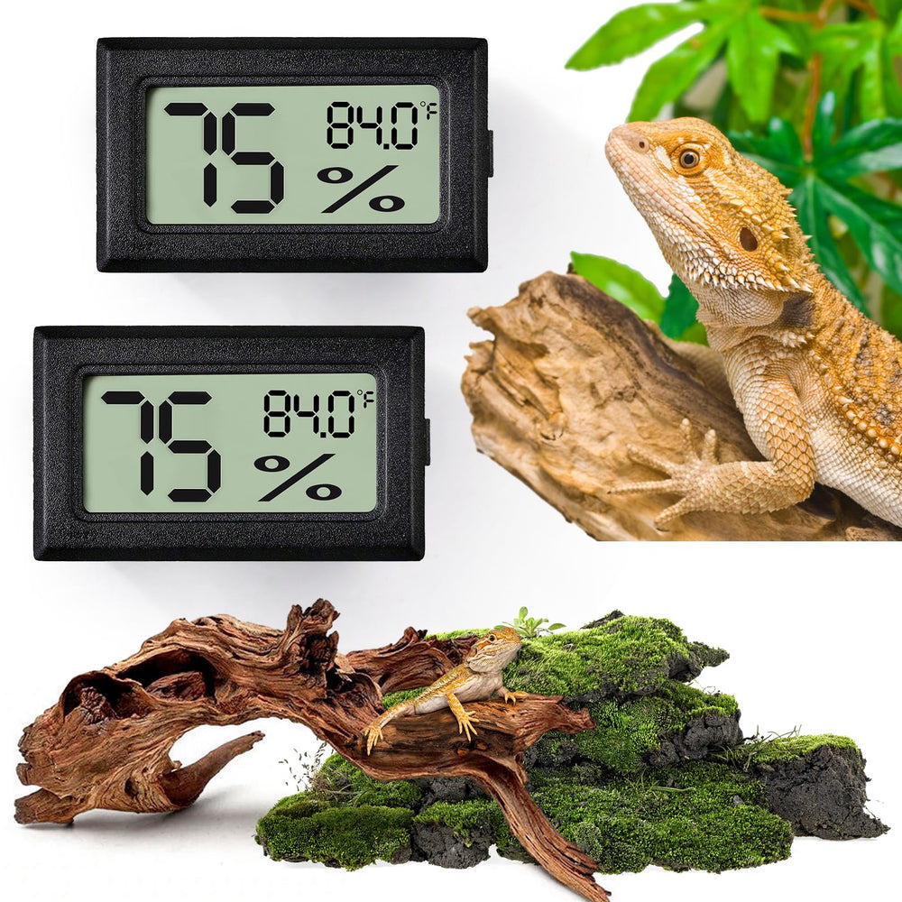 Vodolo reptile thermometer adhesive-display clearly shows temperature for easy terrarium monitoring.
