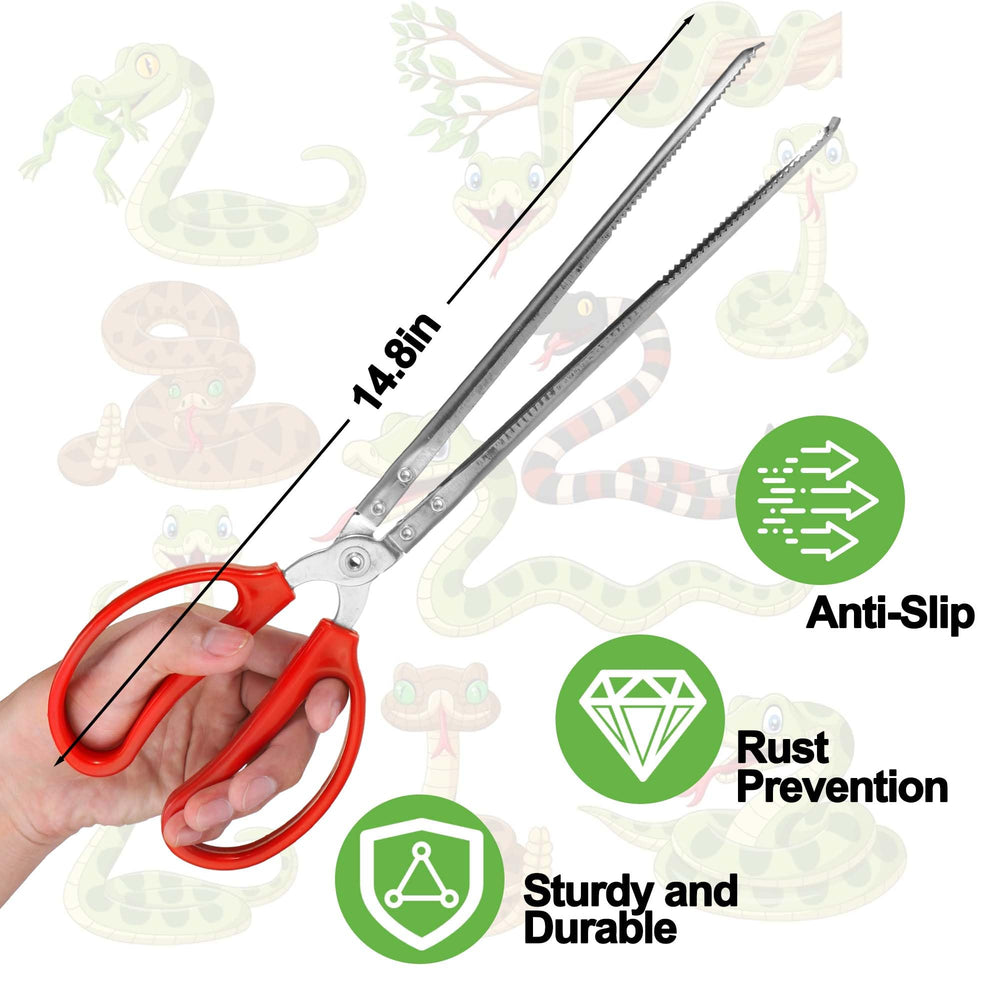 Vodolo snake feeding tongs 15-inch length keeps your distance from the reptile