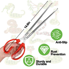 Vodolo snake feeding tongs 15-inch length keeps your distance from the reptile