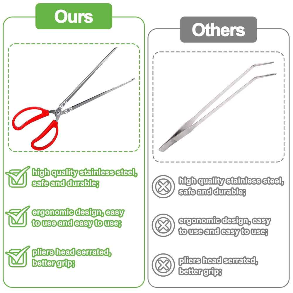 Vodolo snake feeding tongs provide safe distance during feeding sessions with larger reptiles