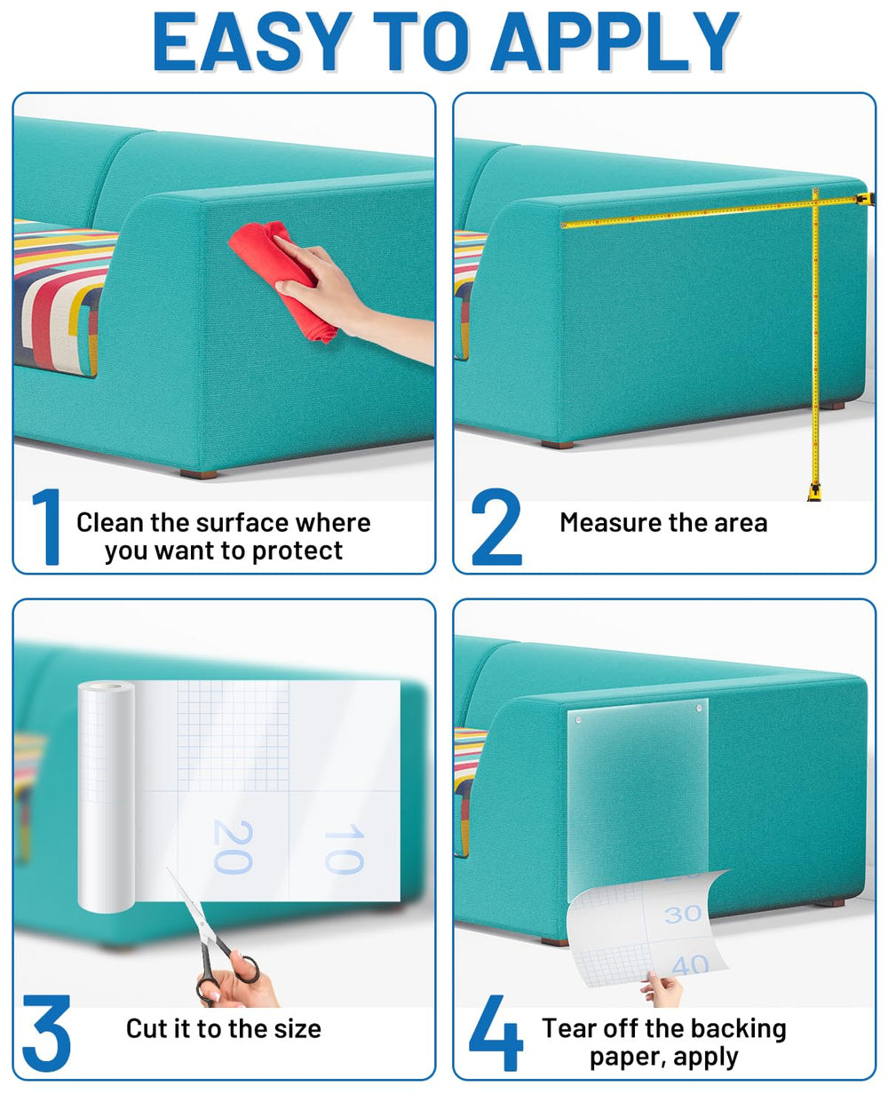 Vokvaktak durable PVC scratch pad protects furniture from claws.