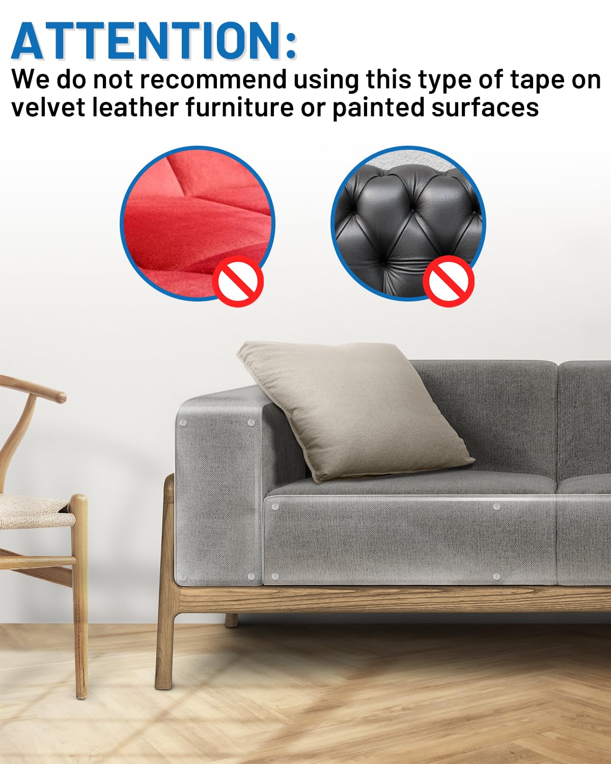 Vokvaktak wide-application protector suitable for sofas, walls, tables, and more.