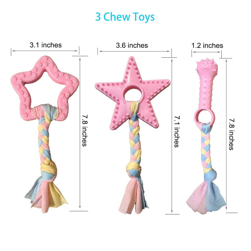 Volacopets crinkle bunny head toy with squeaker to engage small dogs.