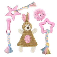 Volacopets puppy teething pink house ideal for gentle teething and play.