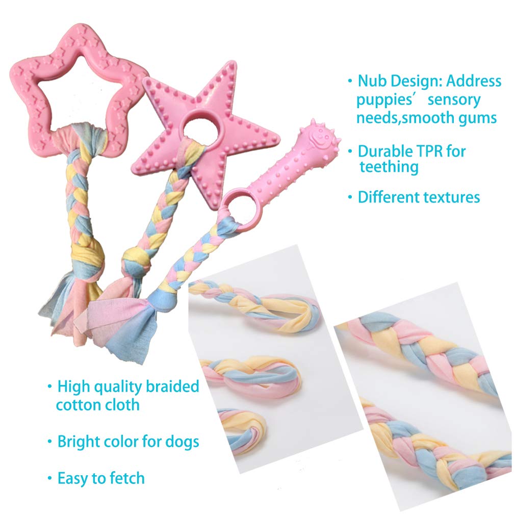 Volacopets puppy toy crinkly body provides varied texture for curiosity.