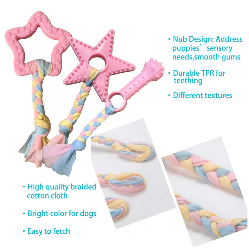 Volacopets puppy toy crinkly body provides varied texture for curiosity.