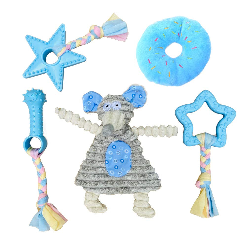 Volacopets puppy toys blue house with mouse for cozy early play