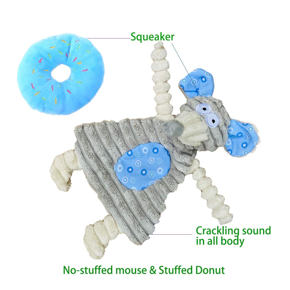 Volacopets puppy toys blue soft rope aids easy carrying and fetch