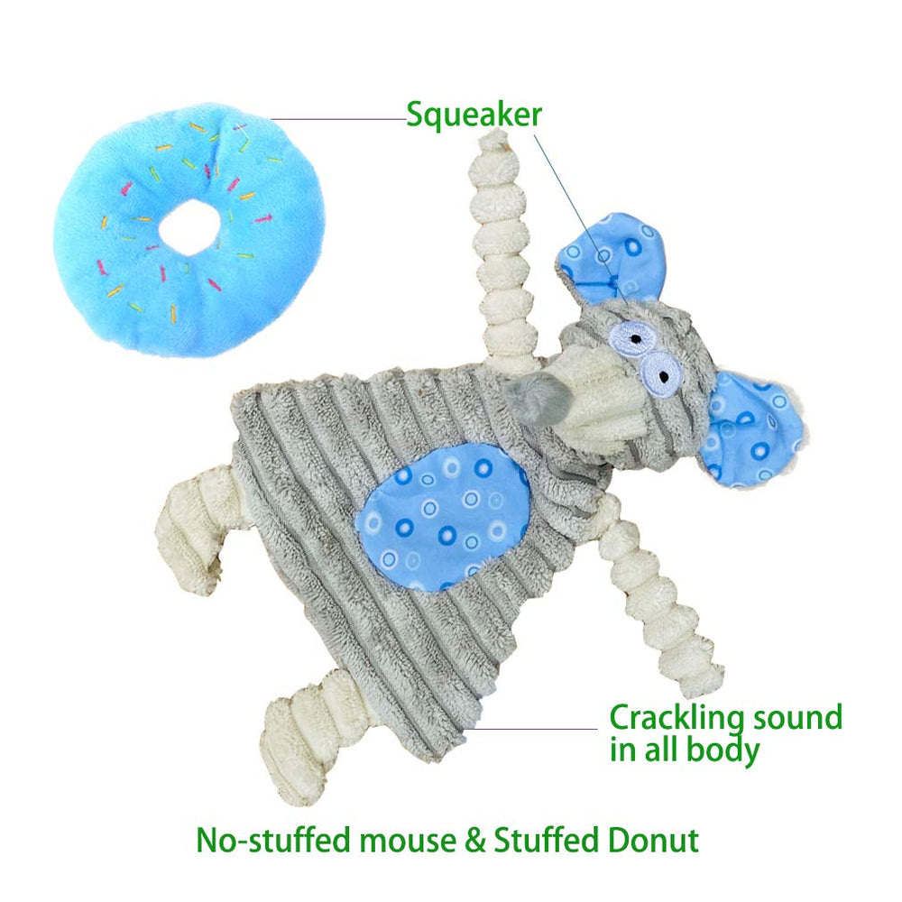 Volacopets puppy toys blue soft rope aids easy carrying and fetch