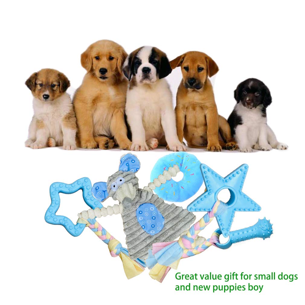 Volacopets puppy toys blue squeaky bunny head invites engagement