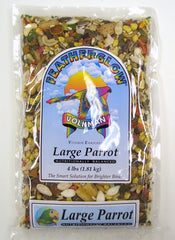 Volkman Seed Featherglow Large Parrot 4lb bag offers balanced nutrition and enrichment for parrots.